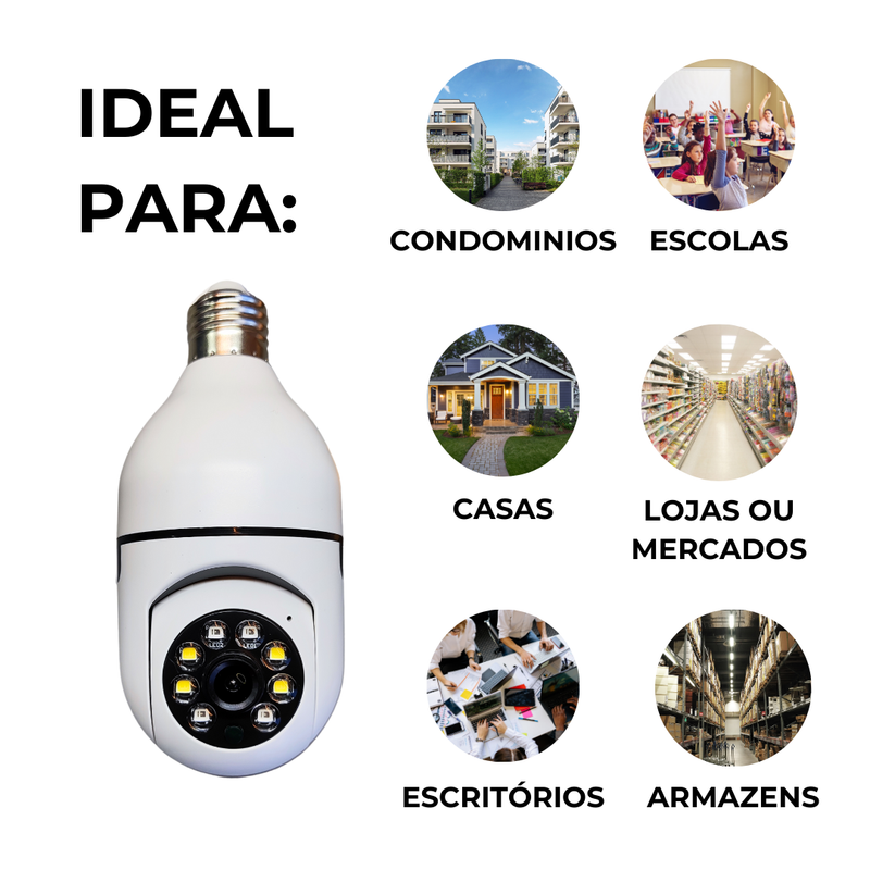 Câmera 360° Wifi - Compre 1 leve 2!