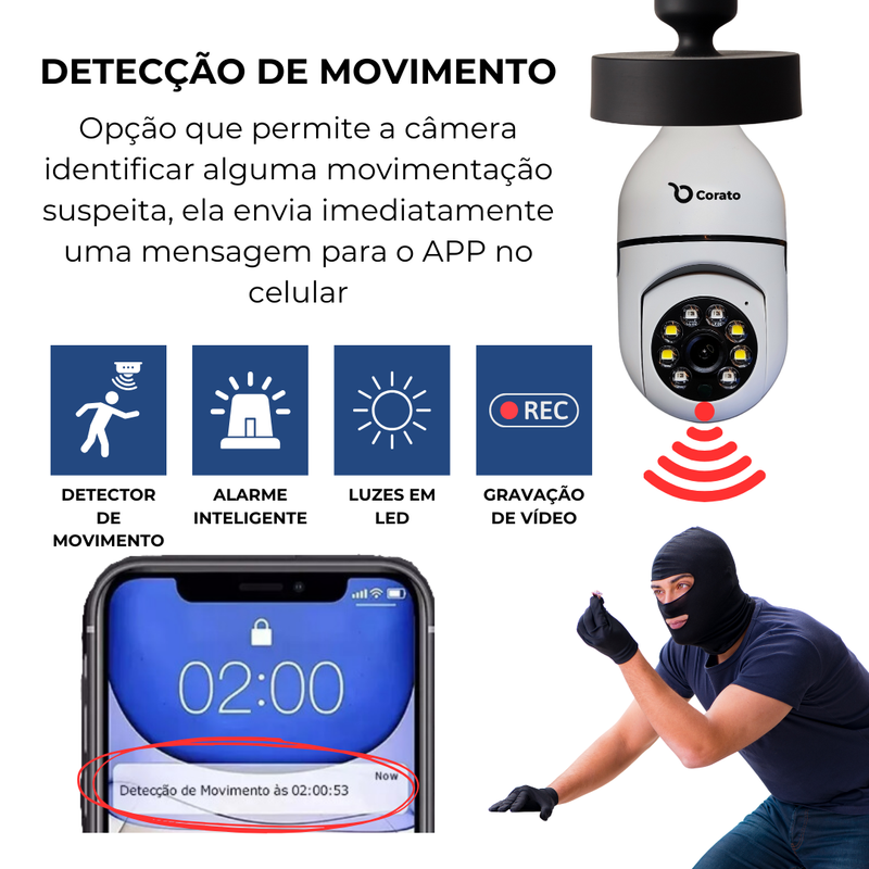 Câmera 360° Wifi - Compre 1 leve 2!